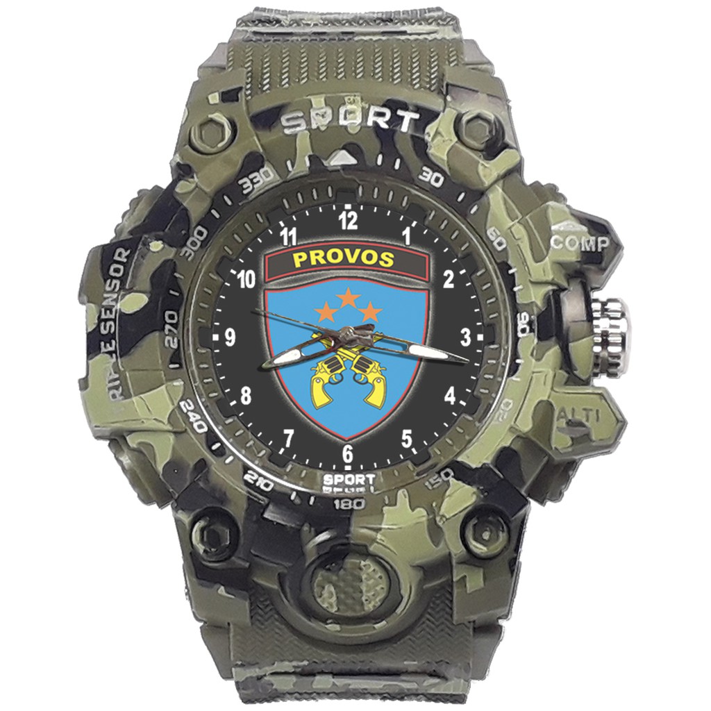 {Istimewa} Jam Tangan LOGO PROVOS 1 Hijau Army Water Resistant