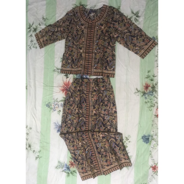 Unik READY STOCK Batik Maskapai Pramugari  Dress Casual  Dress Kantor Diskon
