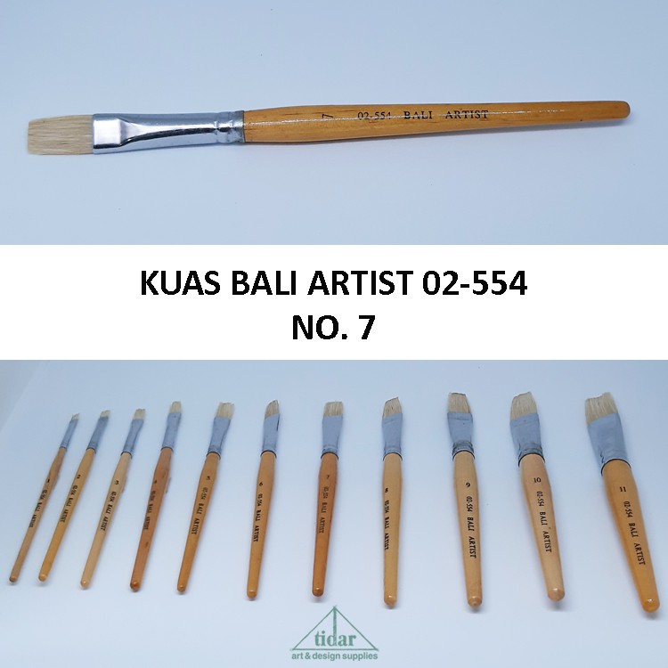 

[MR] Brush / Kuas Bali Artist 02-554 Bristle Gepeng / Datar / Flat No. 7