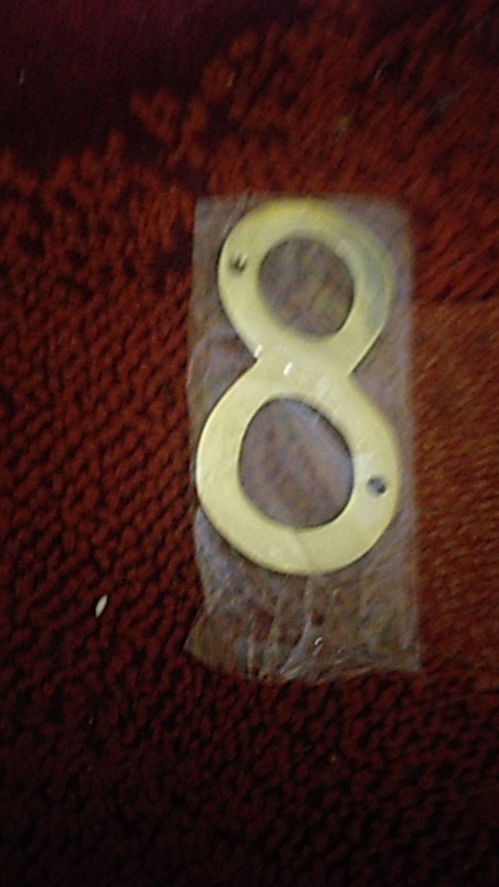 Huruf Angka Nomer Rumah Kuningan Tinggi 10 Cm Angka Nomor 8