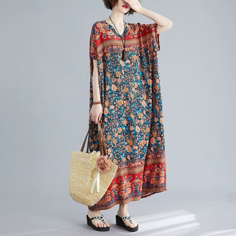 MDLV ~ 91002 Homewear Maxi Dress Maxi Oversize Dress Bigsize Dress Batik Fashion Import