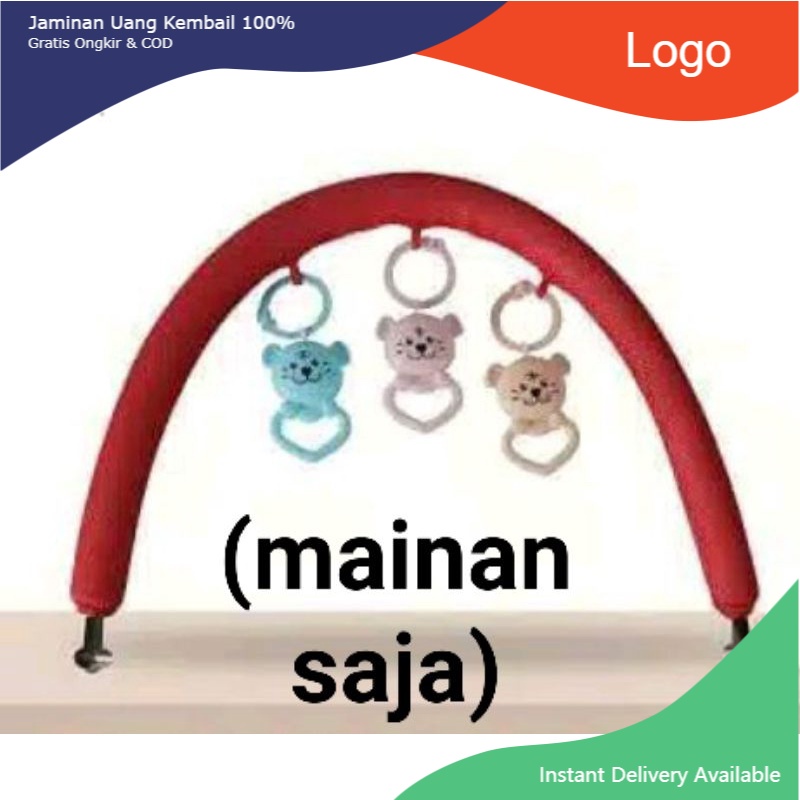 Bouncher Bayi Kursi Ayunan Bayi Lipat / Baby Bouncer Infant - MERAH & BIRU-Merah mainan