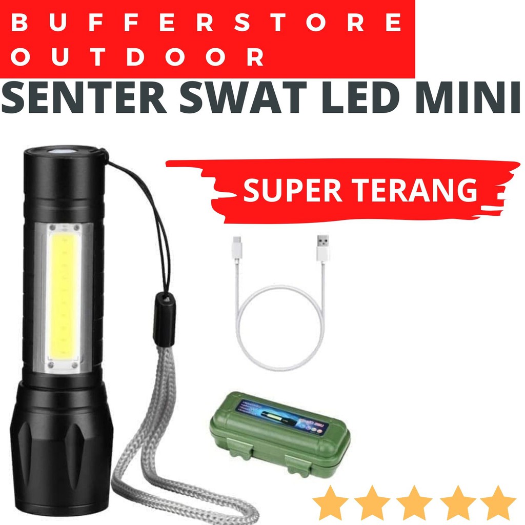 senter led police swat mini super terang