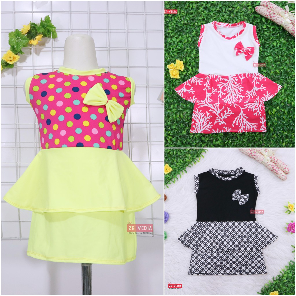 Dress Viona Kensi uk 1-2 Tahun / Dress Kensi Murah Balita Anak Perempuan Dres  Blouse Batik