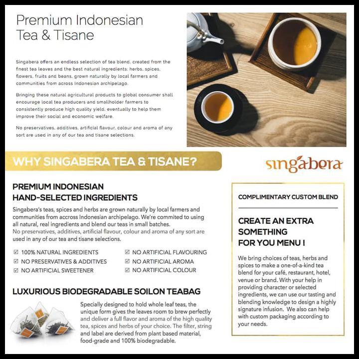 

Singabera Teh Premium Indonesia - Singabera Preanger Genmaicha 100 Tb