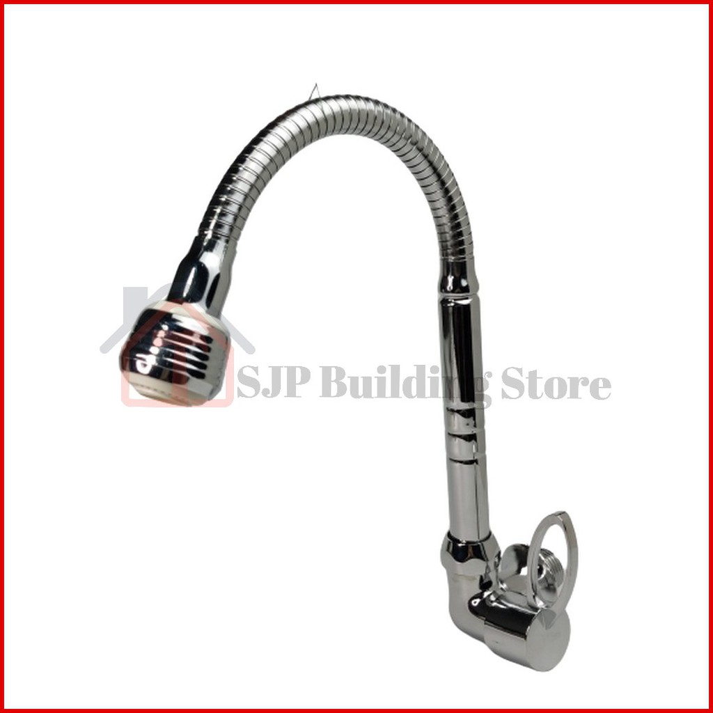 Kran Angsa Flexibel Kepala Pendek 1/2 inch Keran Cuci Dapur Stainless 1/2 inch Kran Angsa Flexible kepala kecil