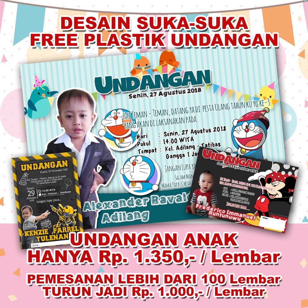 Undangan Ultah Anak2 Doraemon Kosong : Om om main sama ...