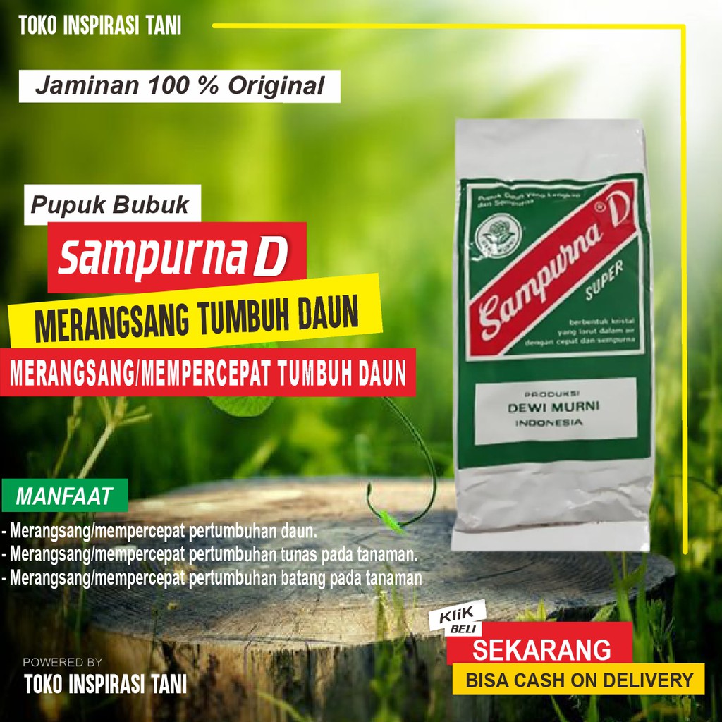 Jual Pupuk Pertanian Sampurna D Kemasan 100 Gram/Sampurna D Kemasan 100 ...