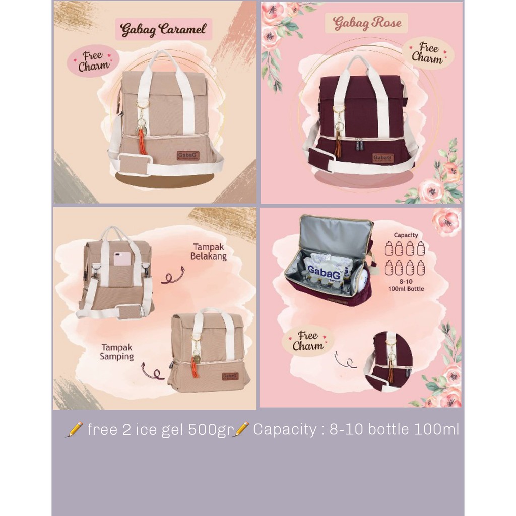 Myg - Kirim 1Kg - Gabag Rose - Caramel Cooler Bag Tas Asi Double Sling Series Rose - Caramel