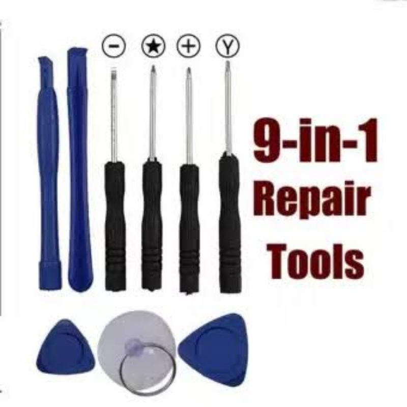 Obeng Set Mini 9in1 iPhon Android / Opening tool Kit Set Iphon Hp /Alat Pembuka
