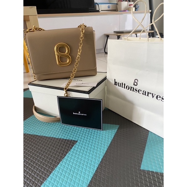 alva bag buttonscarves warna light tan like new