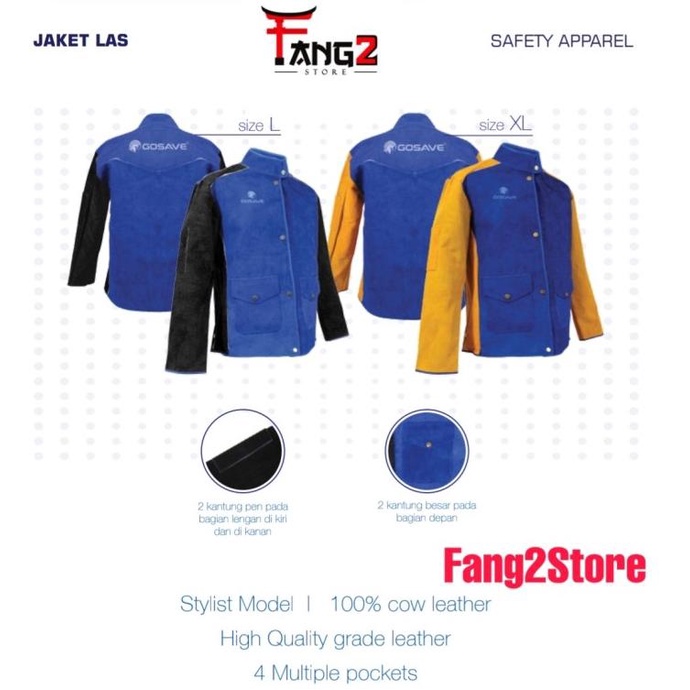 Jaket Las Kulit welding / Leather Welding Jacket