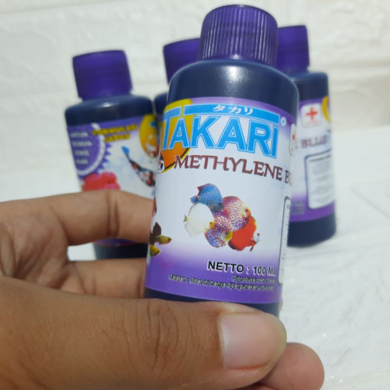 Obat Biru Methylene metylene Blue TAKARI 100 ML Obat Ikan Hias Cupang Guppy Koki Koi