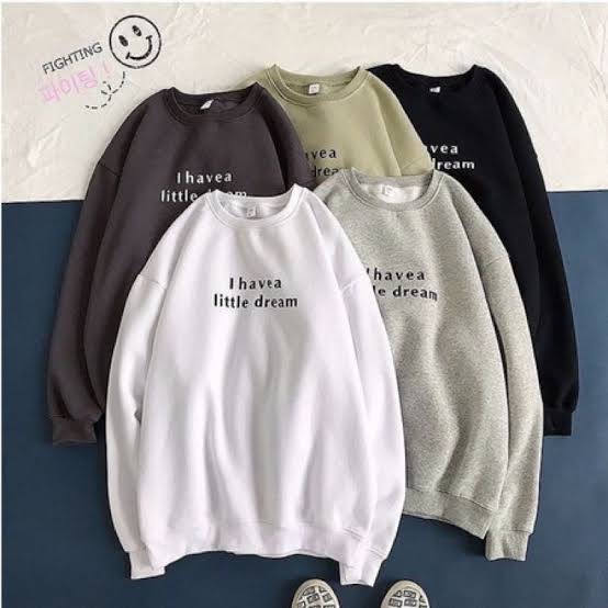 SWEATER OVERSIZE CREWNECK I HAVE A DREAM STREETWEAR  SWEATSHIRT PRIA DAN WANITA