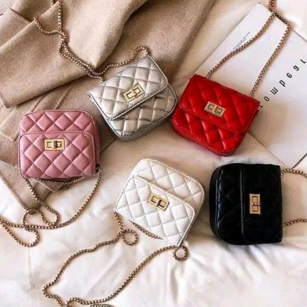 COD MAKASSAR Tas Selempang Mini Rantai Tas Bahu Fashion Wanita Korea Shopee tokotamz Online Shop Mak