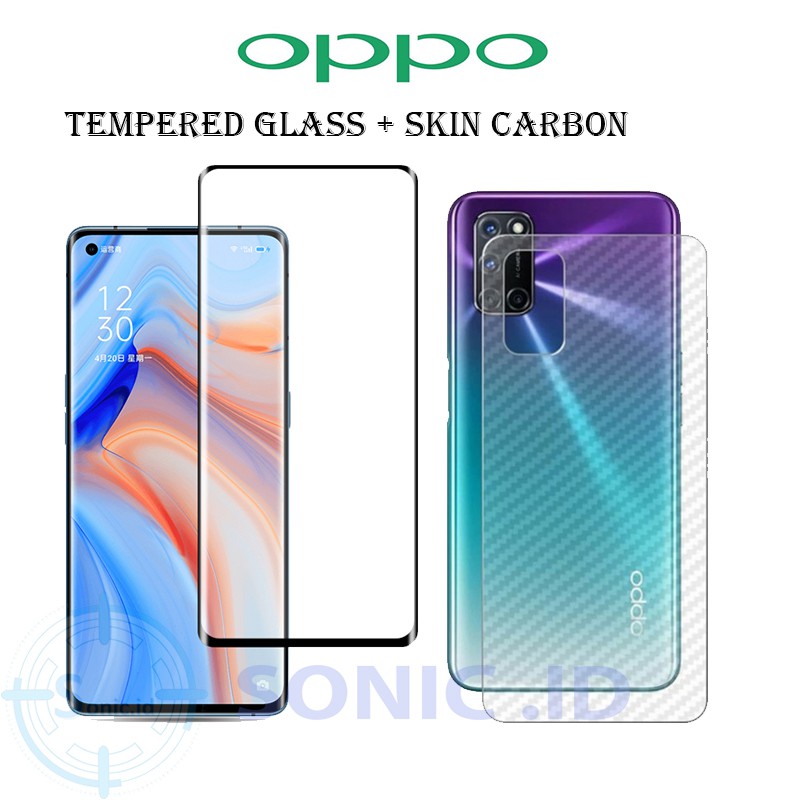 Tempered Glass Oppo A52 Skin Carbon Anti Gores 360