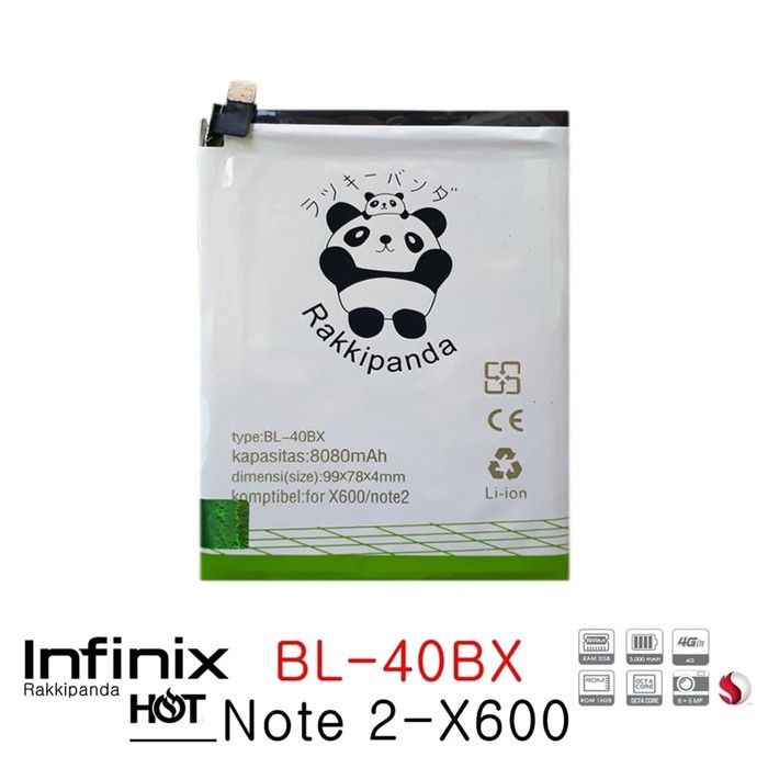 Baterai Infinix Hot Note 2 X600 BL-40BX RAKKIPANDA