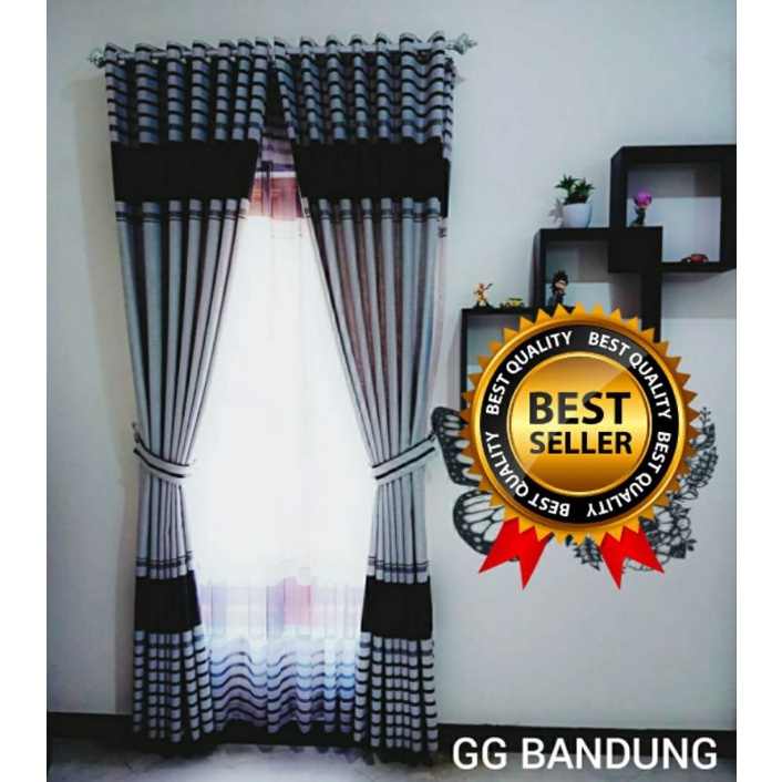 Gorden jendela gorden pintu ruang tamu bahan blackout gorden kombinasi