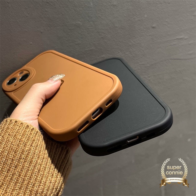 Soft Case Tpu Oval Warna Polos Cover iPhone 13 11 13 pro Max 7 8 plus X XR XS Max SE