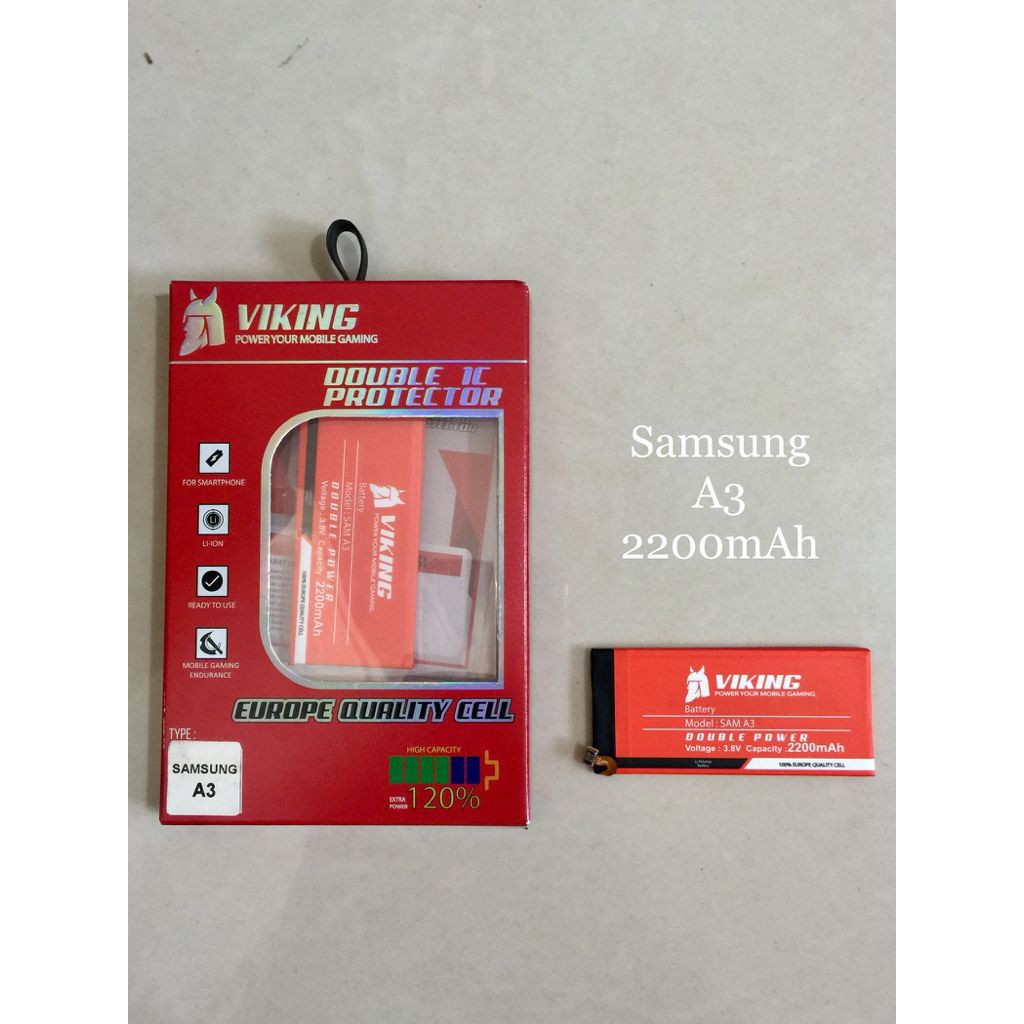 Baterai Viking 2200mAh Samsung Galaxy A3 - A300 - A3 2015-Batere Batre