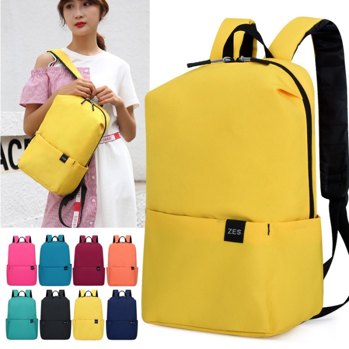 Promo Backpack Tas Ransel Sekolah Kuliah Wanita Pria Populer Colorful