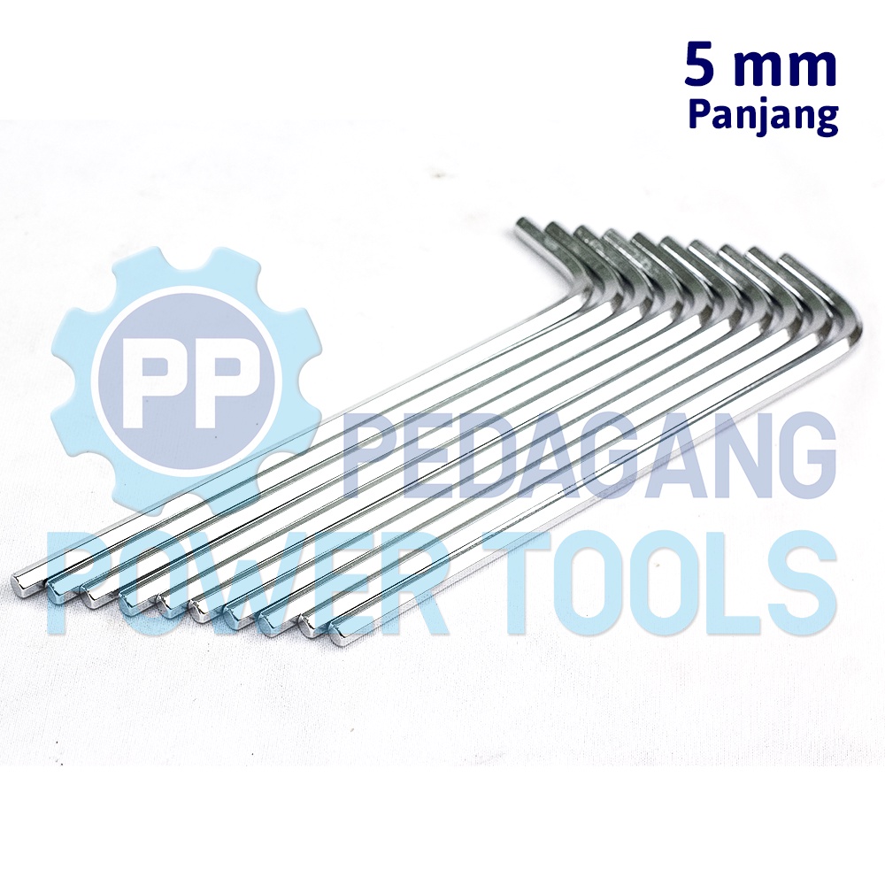 MOLLAR 10 PCS 5 MM FLAT KUNCI L PANJANG LONG HEX KEY WRENCH HEXAGONAL