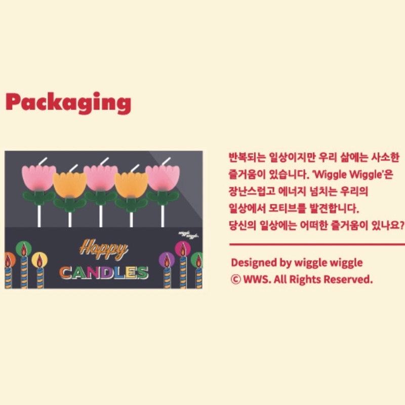 WIGGLE WIGGLE - Party Happy Candles set (wigglewiggle korea lilin ulang tahun)