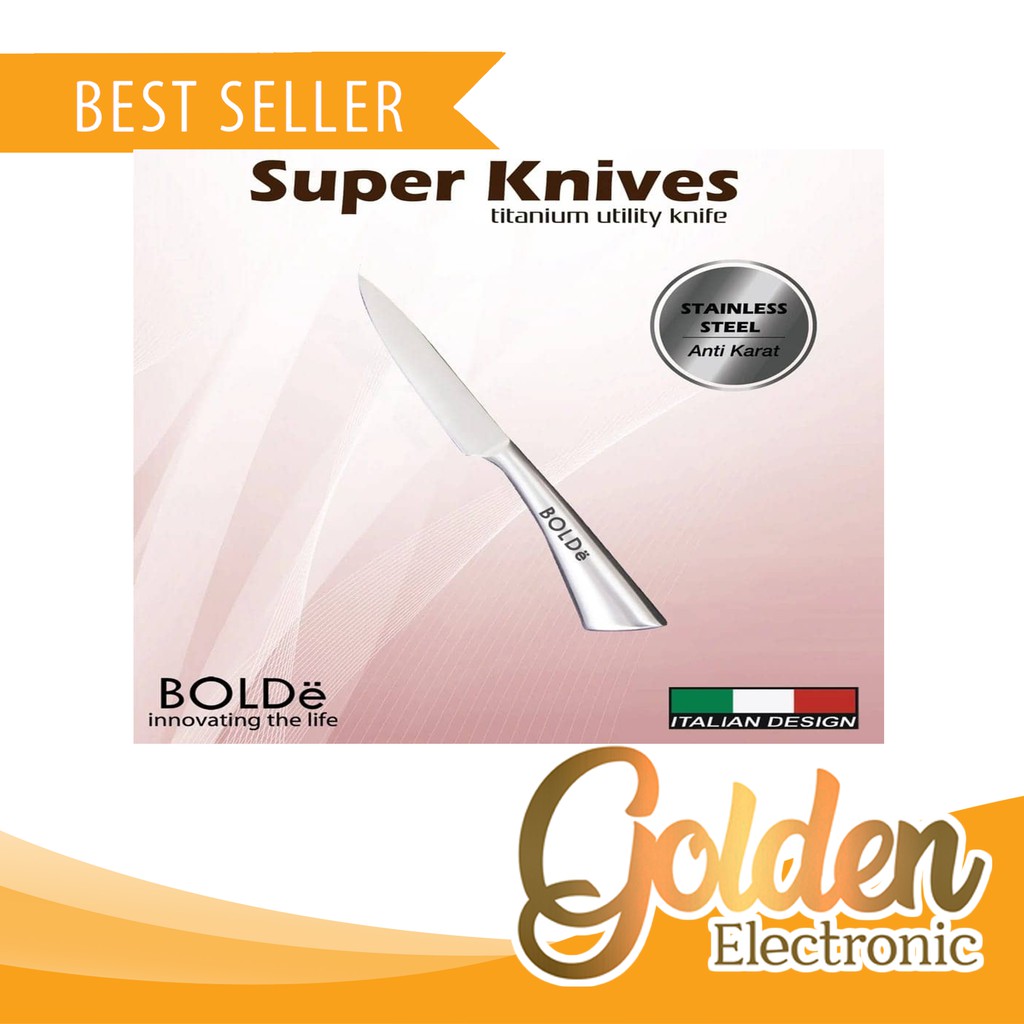 BOLDe Super KNIVES Titanium UTILITY Knife - Pisau Dapur