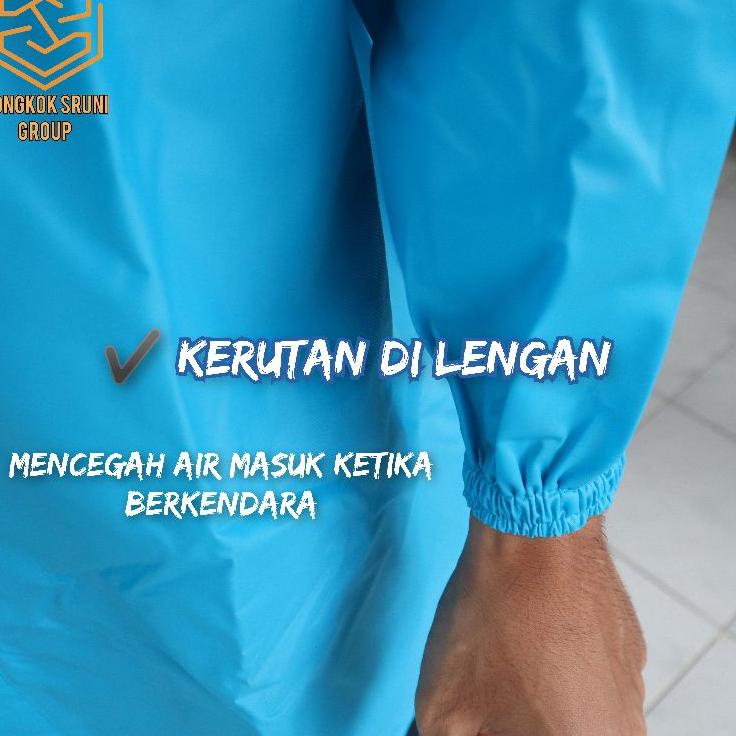 [LR.25Au22ᴷ] JAS HUJAN AZZLLU ORIGINAL MANTEL HUJAN RAINCOAT TEBAL ANTI REMBES WARNA BIRU MERAH HIJA