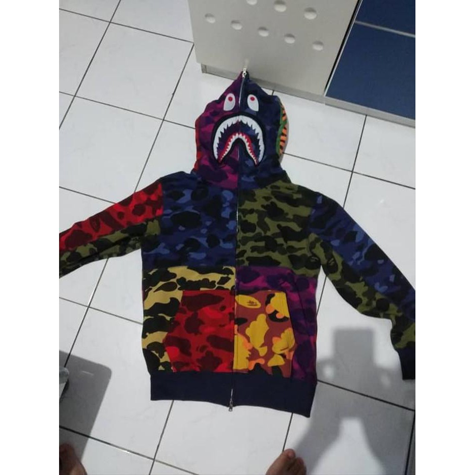 ( Hoodie ) Bape Hoodie / Bape Shark / Jaket Bape A BATHING APE SHARK X PUBG Hoodie Anak Laki Laki