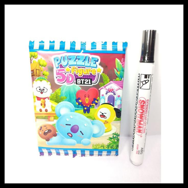 Puzzle Bt21 / Bts - Puzzle Figure 5D Bt21 / Bts Isi 30 Pcs