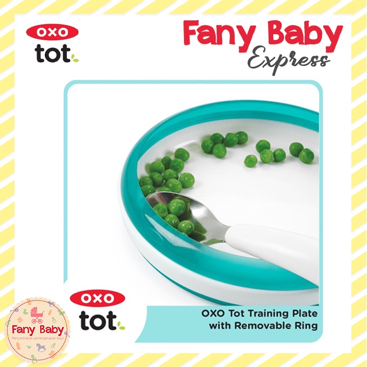 OXO TOT TRAINING PLATE WITH REMOVABLE RING