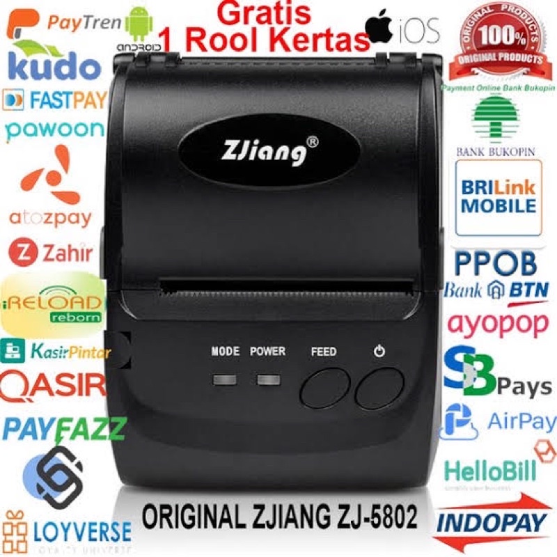 Zjiang Printer Resep Thermal Bluetooth - ZJ-5802