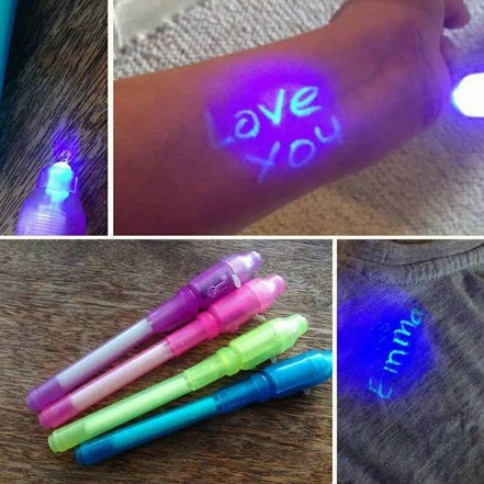 Pulpen INVISIBLE Magic Pen Senter Bolpoin Nyala Pesan Rahasia