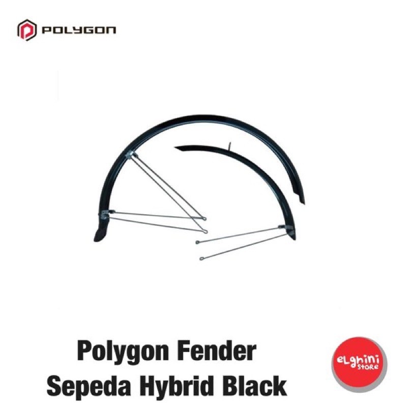 Polygon Fender Sepeda Hybrid Black