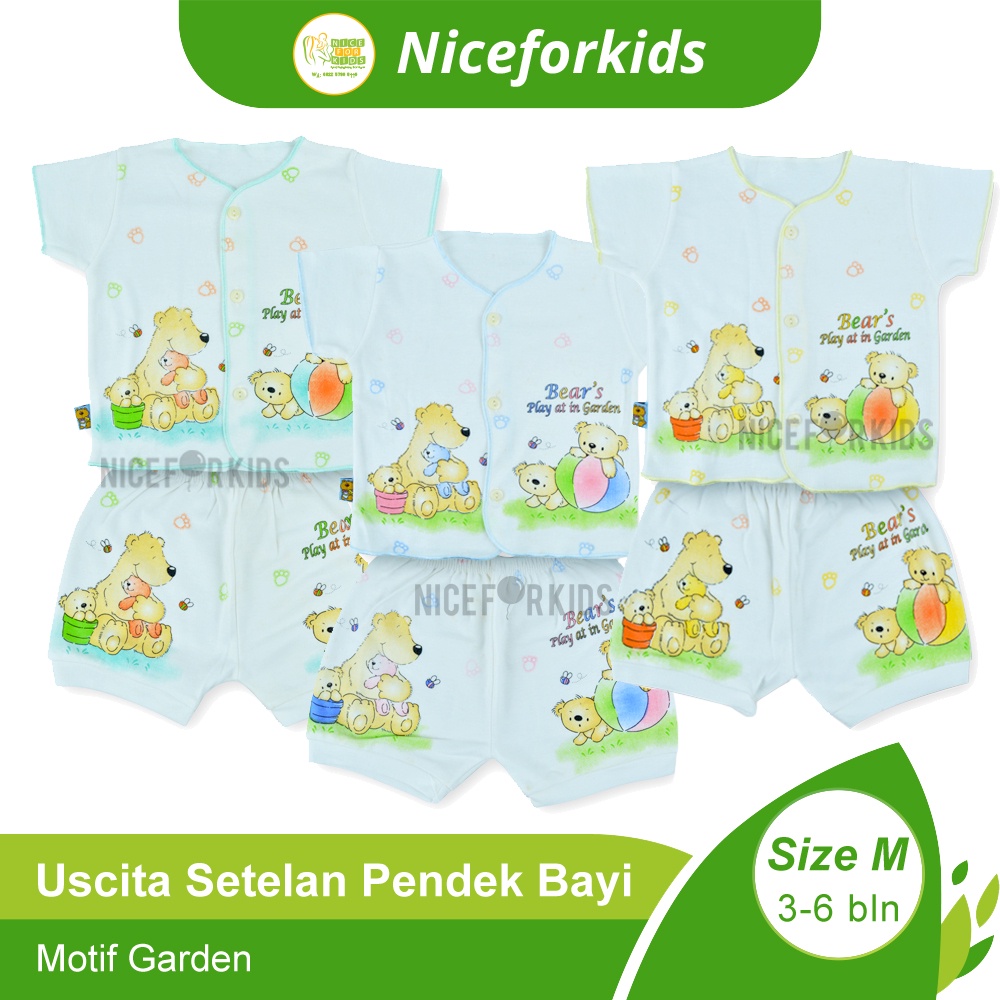 Setelan Baju Bayi Pendek Uscita / Baju Tidur Bayi