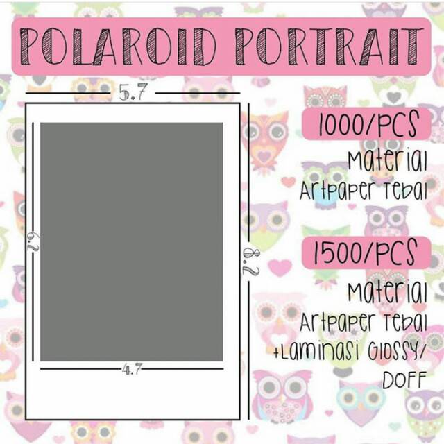 

CETAK POLAROID MURAH SIZE PORTRAIT