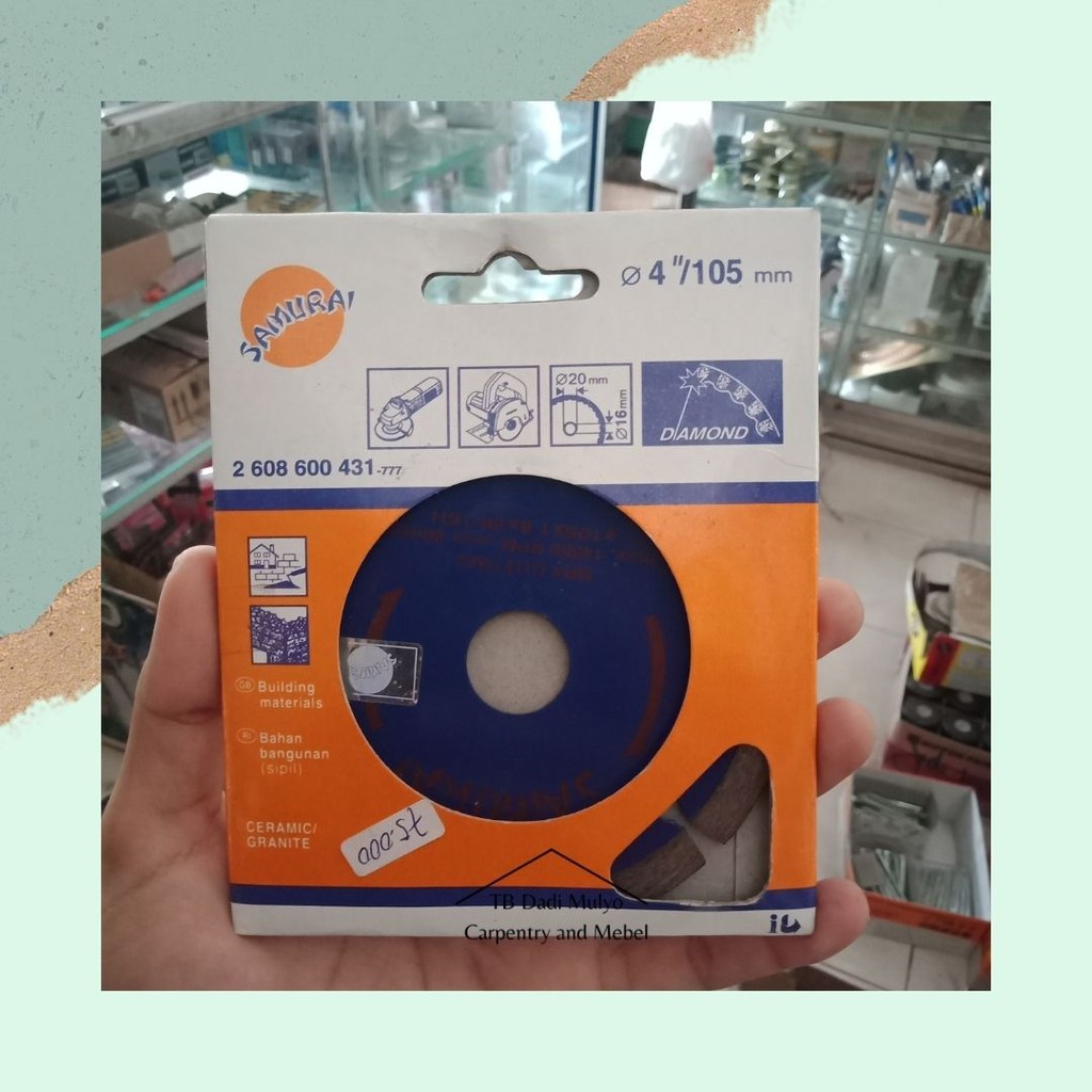 Mata Potong Keramik / Mata Potong Granite / Gerinda Keramik / Mata Potong Keramik Samurai 4"