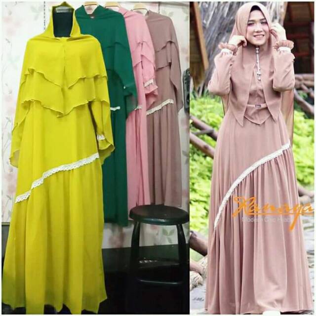 PREMIUM Queen ranaya Syari gamis+khimar