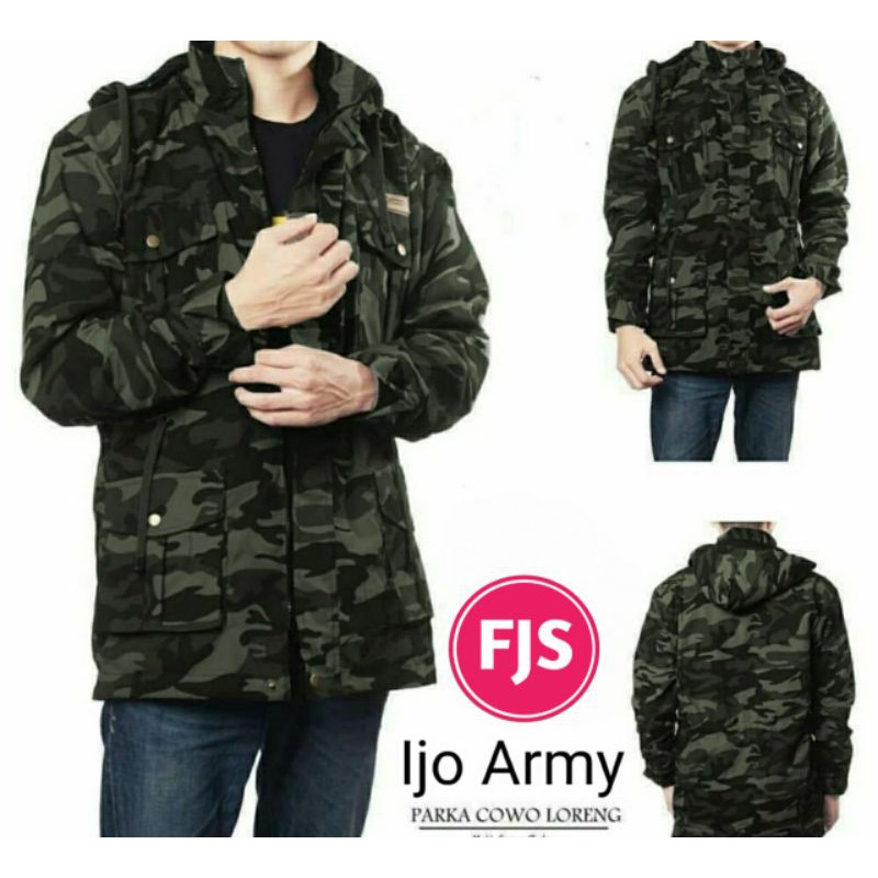 Parka loreng / parka tentara / jaket tentara / jaket loreng / parka kanvas / parka Korea army / army