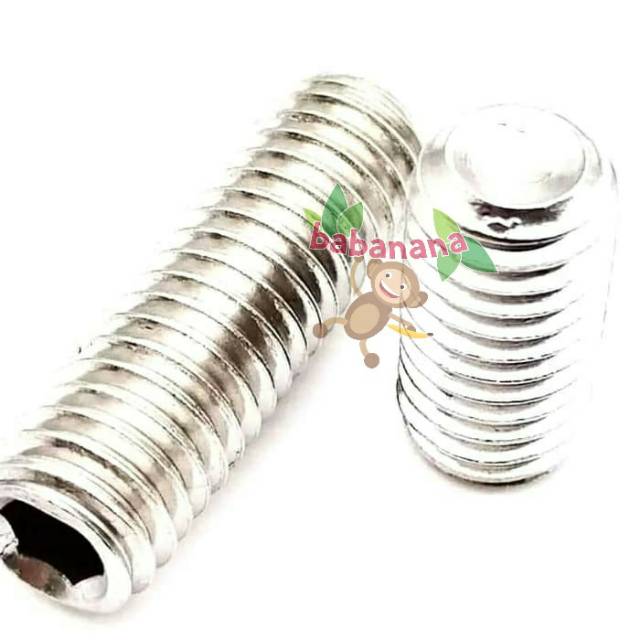 Grub hex M4 6mm silver baut screw 2020 slot