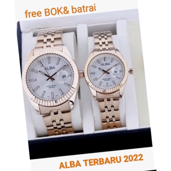 TURUN HARGA!!! Jam Tangan Couple  ALBA Tahan Air | Jam Tangan Pria Wanita Rantai Terbaru | Terlaris | Termurah
