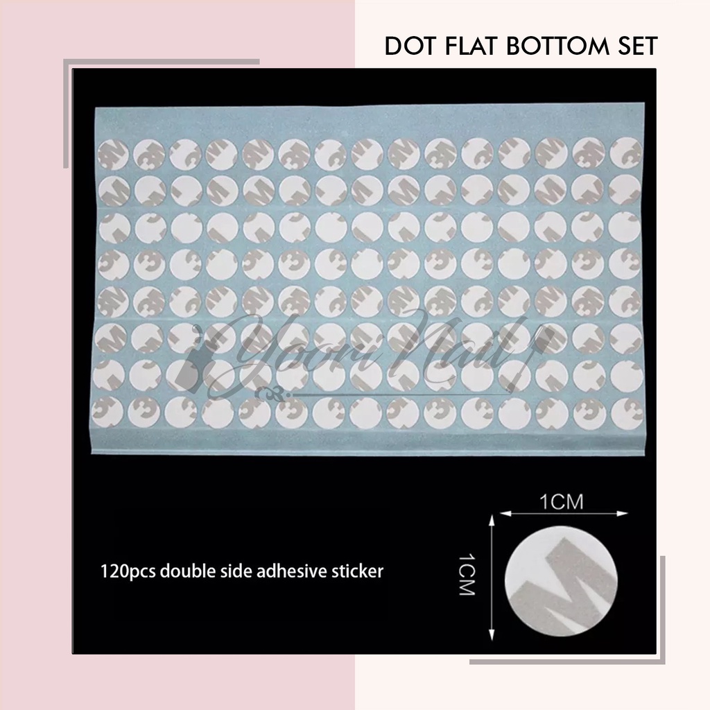 Dot Flat bottom display kutek nail art katalog warna kuku