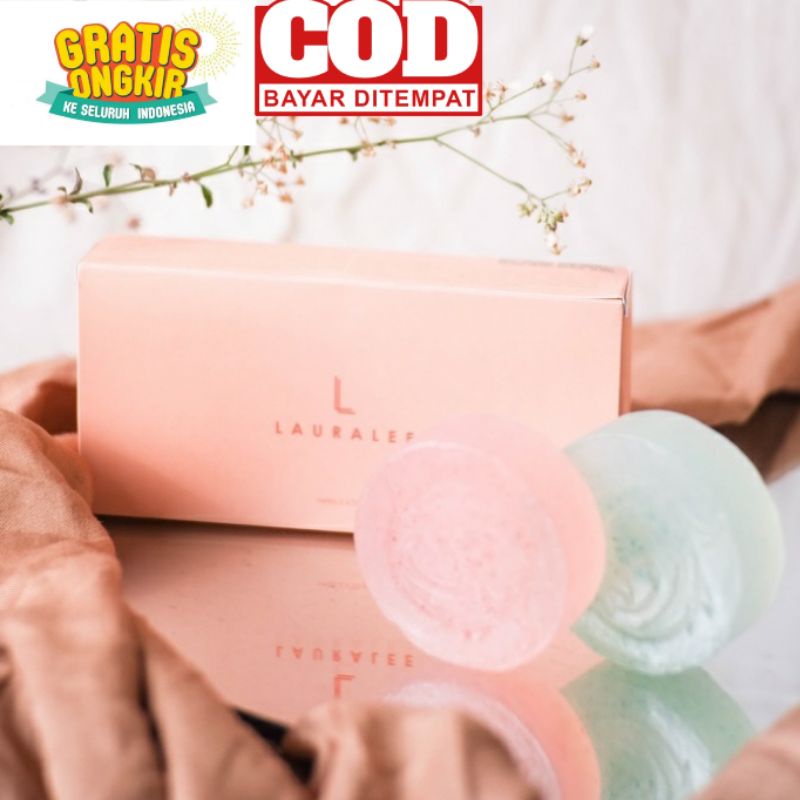 Lauralee Salmon DNA Sabun Wajah Pemutih & Atasi Flek Hitam Kerutan 2in1 1 Box