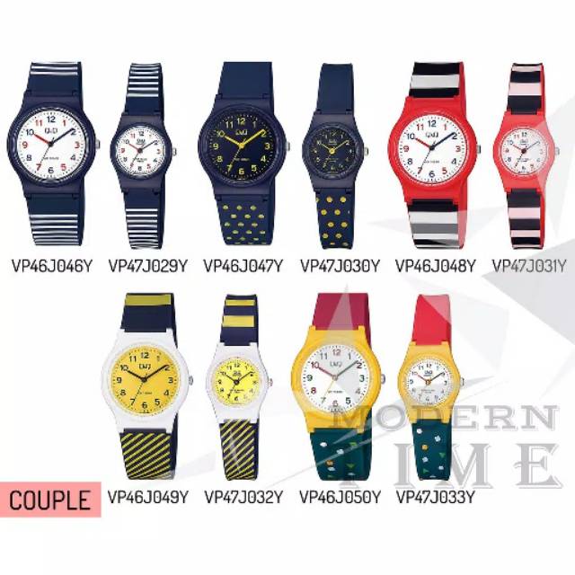 QQ Original Couple VP46J - 47J Jam Tangan - Karet