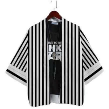 kimono SALE Fullprint Kimono Haori Casual Outer Wear Anime Kimetsu no Yaiba Iguro Obanai Putih