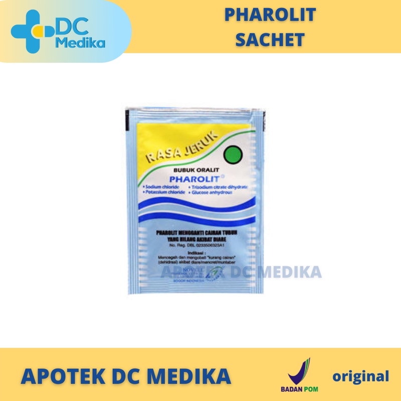 Pharolit Sachet / Oralit sachet / Oralit serbuk / Pengganti cairan tubuh / Obat diare