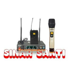 Murah Mic Wireless Krezt KRU 820 ( Pegang + Clip on ) Multi Channel