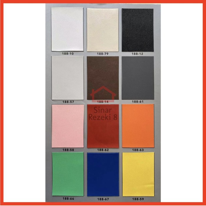 PVC Sheet Warna SOLID POLOS Decosheet Dop Doff Deco Sheet Paper Putih Hitam Tacon