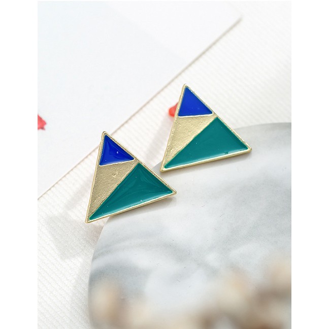 LRC Anting Tusuk Fashion Drop Glazed Triangle Earrings F5749X